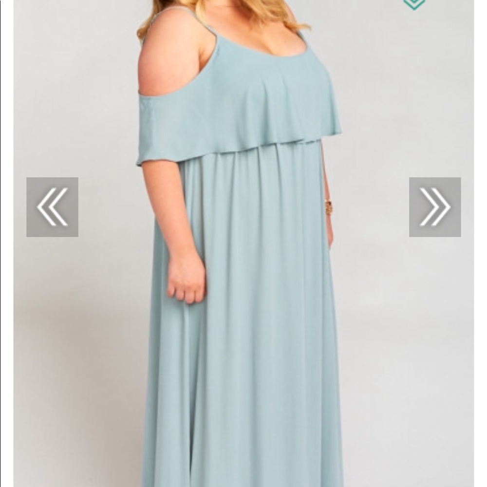 Show Me Your MuMu Silver Sage Caitlin Ruffle Maxi